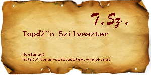 Topán Szilveszter névjegykártya