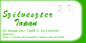 szilveszter topan business card